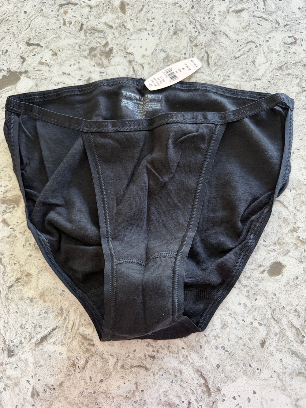 NWT Victoria's Secret Black Cotton High-Cut Brief